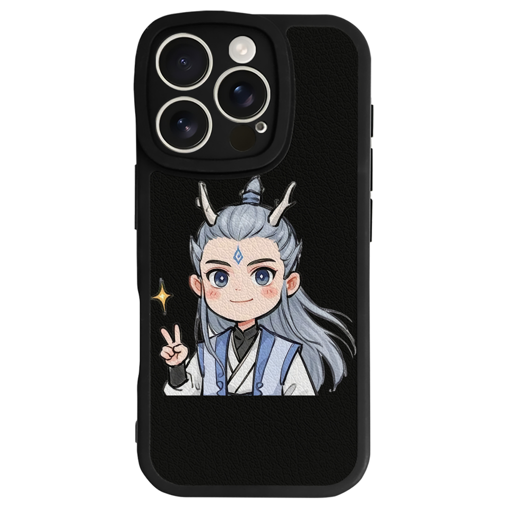 （画像用） Ne Zha 2 ナタ 魔童の大暴れ 【iPhone 16シリーズ対応】シリコンスマホケース（レザー調） 材質：シリコン